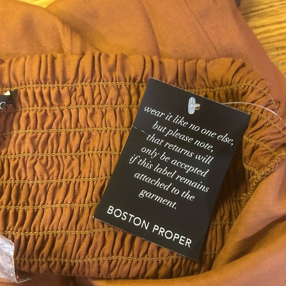 New Boston Proper Brown Embroidered Halter Dress, size large. - Picture 8 of 10